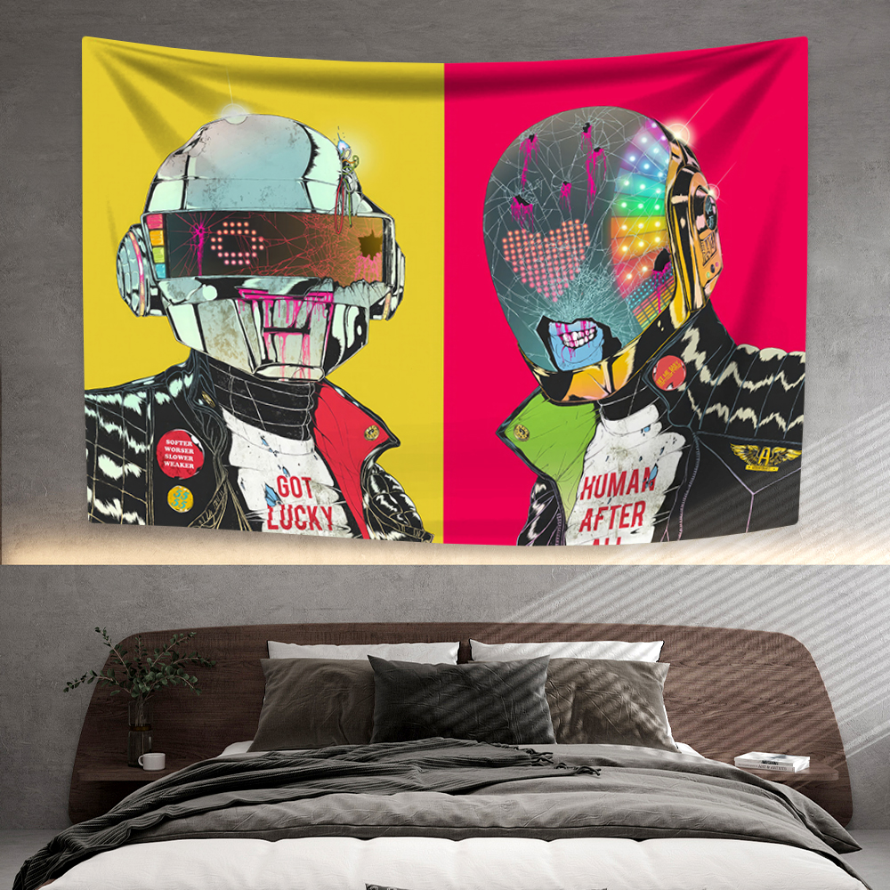 Home Gym Decor - Daft Punks Tapestry Electronic Music Home