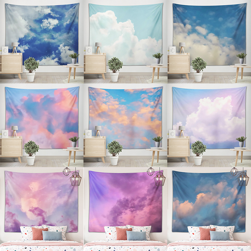 Home Gym Decor - Melodious Clouds Art Tapestry Wall Hanging