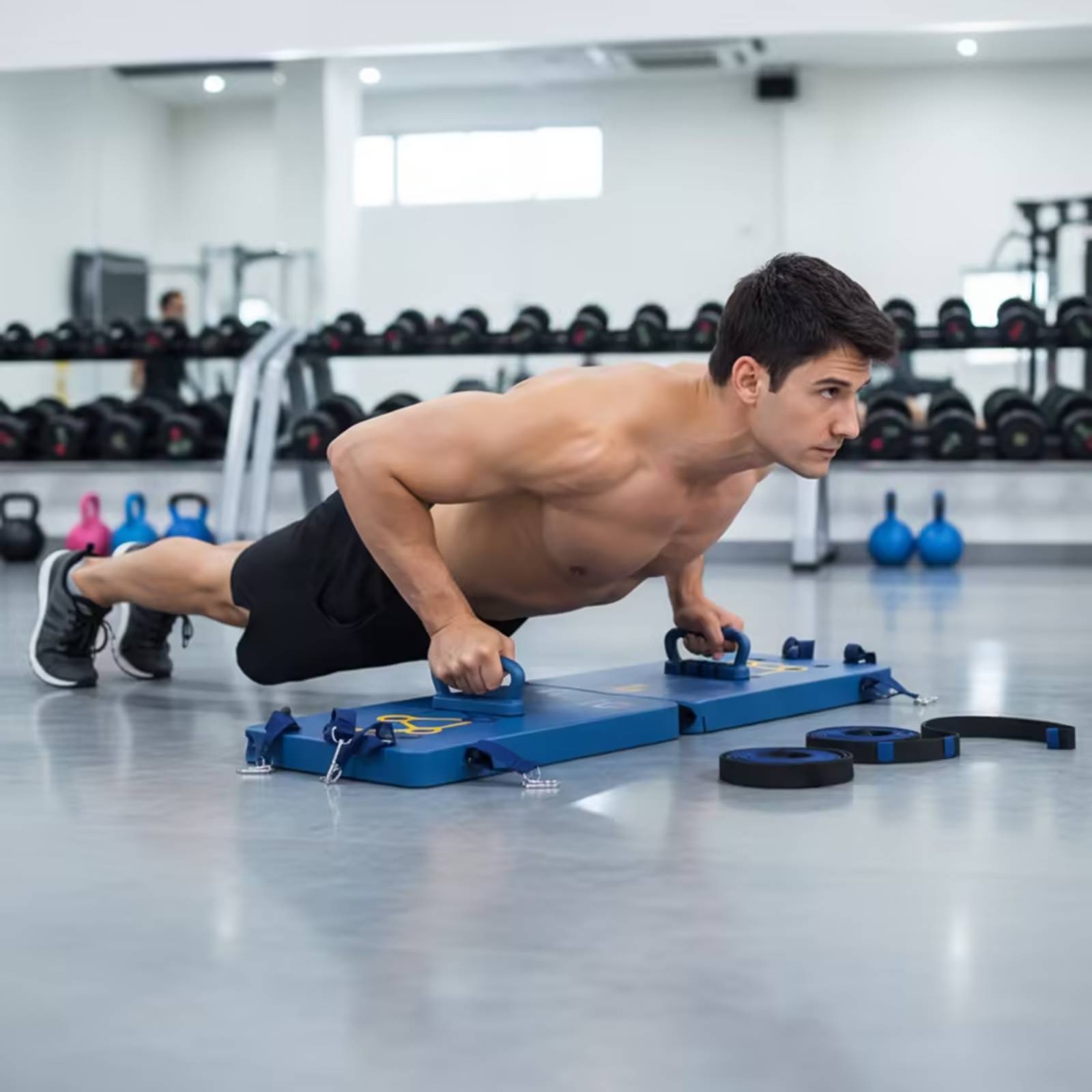 Home Gym For Small Spaces - Push up Board with Handles Compact