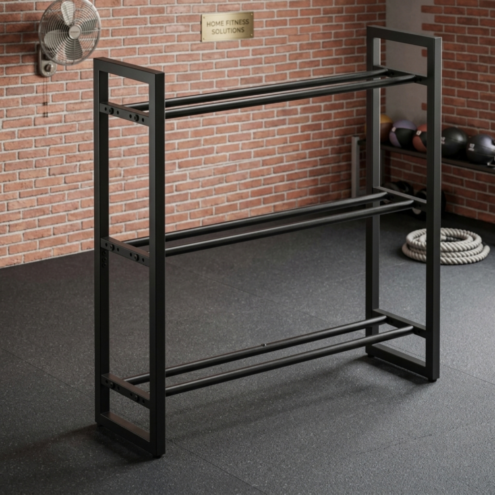 Home Gym Training - 3-Tier Dumbbell Rack Space-Saving Dumbbell Rack