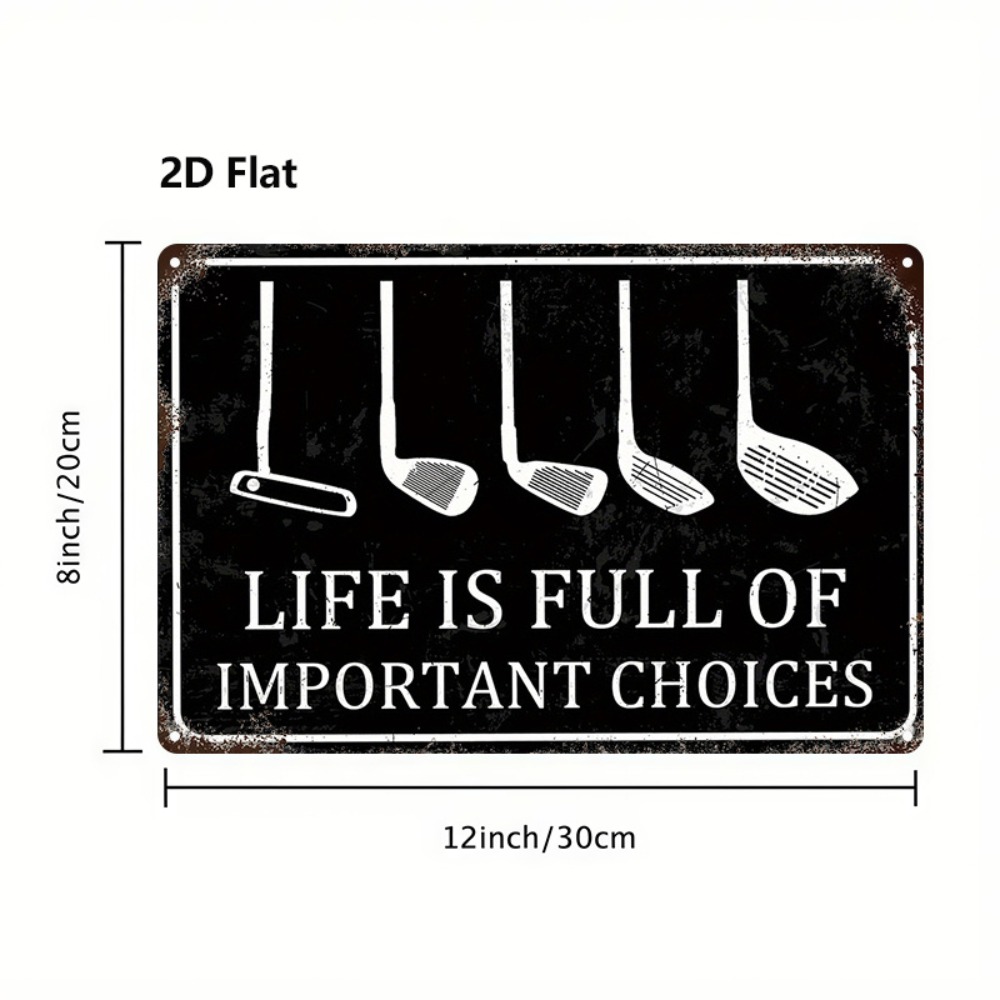 Vintage 2D Flat Golf Club Alum - Home Gym Decor review and price