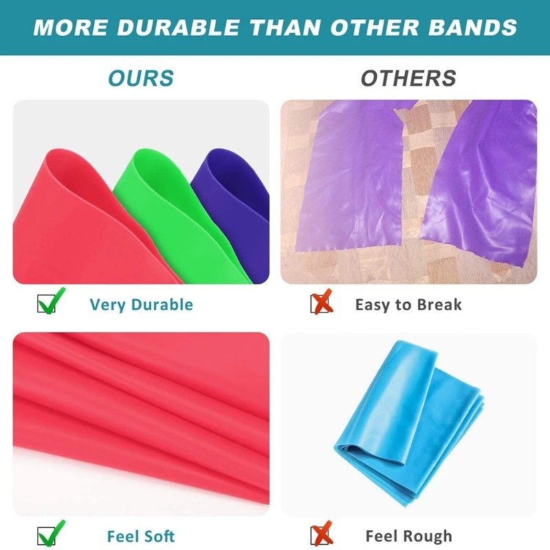 Natural Latex Resistance Bands - Leg Home Gym Workout review and price