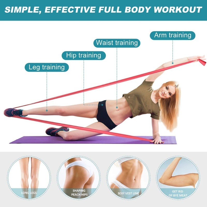 Natural Latex Resistance Bands - Leg Home Gym Workout review and price