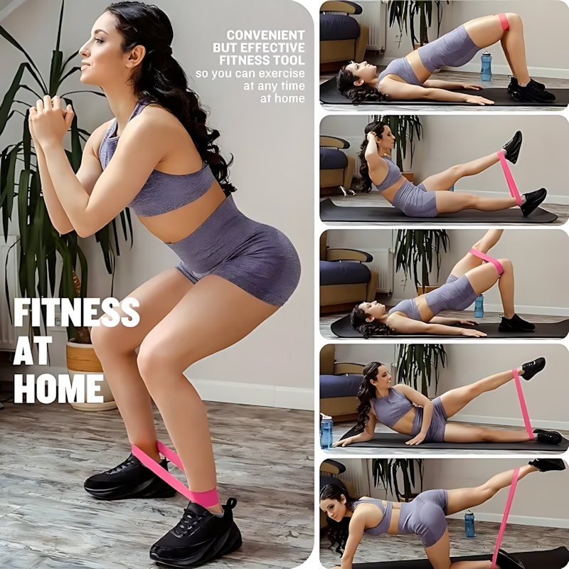 5 Pcs Pink Resistance Bands Se - Leg Home Gym Workout review and price