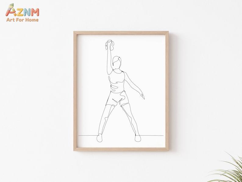 AZNM Fitness Workout Line Art  - Home Gym Decor review and price