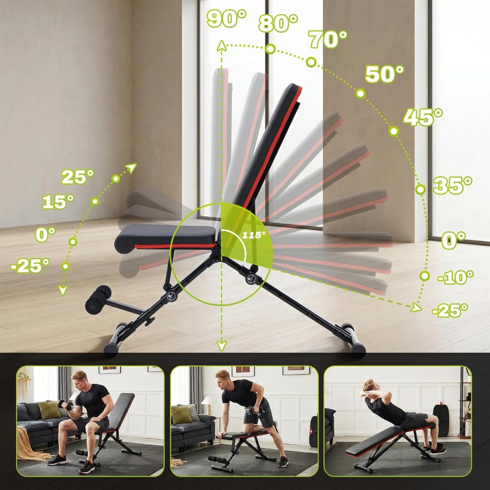 Adjustable Weight Bench for Fu - Home Gym Dumbbells review and price