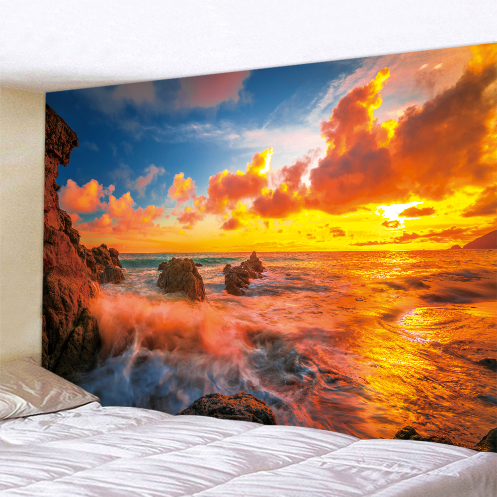 Seaside Beach Sunset Psychedel - Home Gym Decor review and price