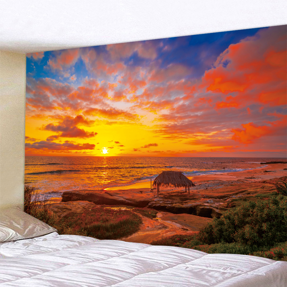 Seaside Beach Sunset Psychedel - Home Gym Decor review and price