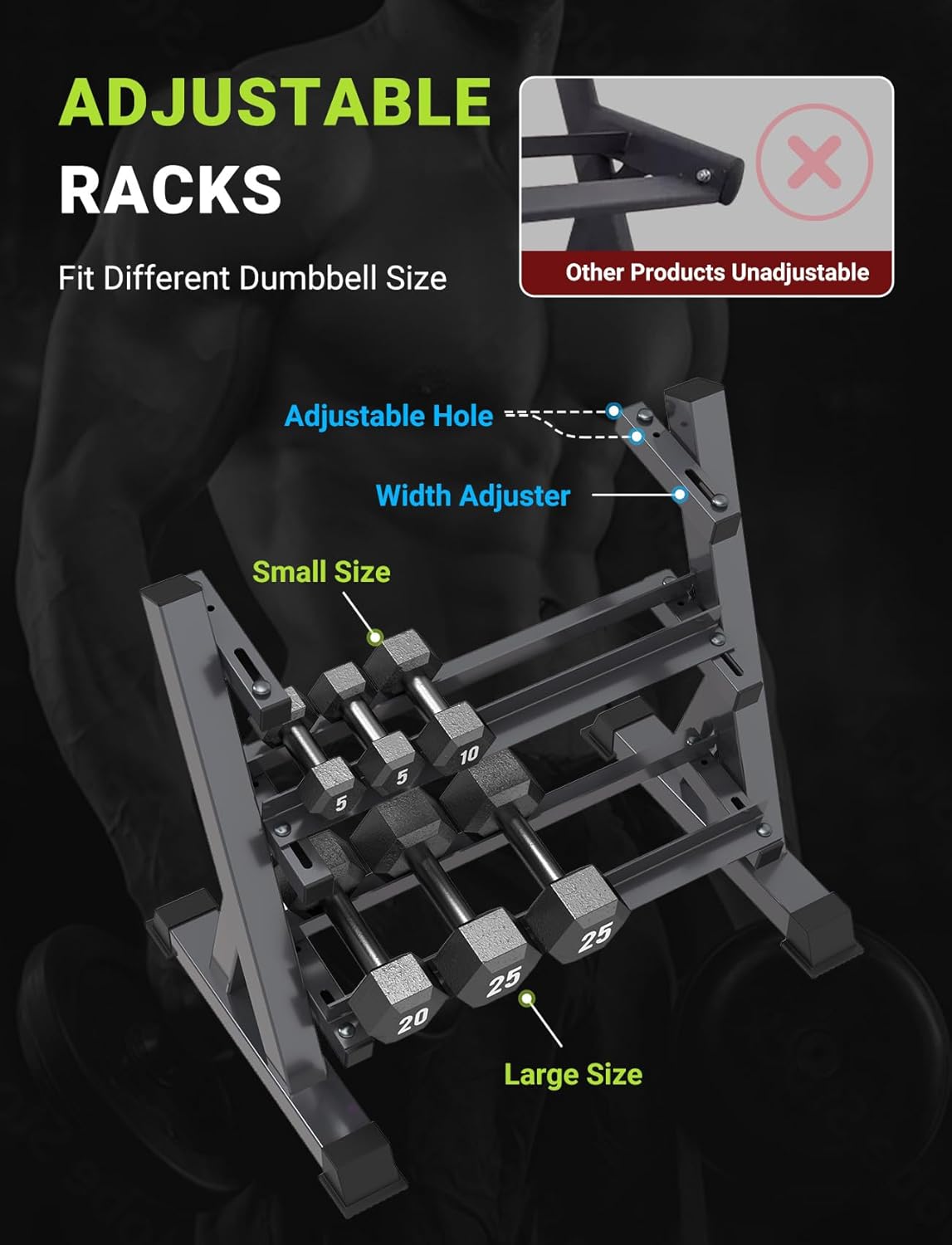 Home Gym Dumbbell Rack, 3 & 5  - Home Gym Training review and price