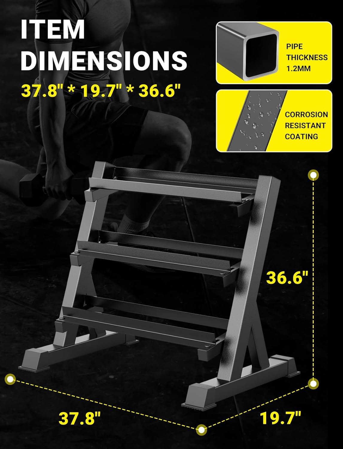 Home Gym Dumbbell Rack, 3 & 5  - Home Gym Training review and price